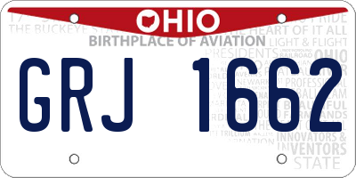 OH license plate GRJ1662