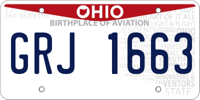 OH license plate GRJ1663