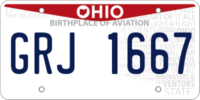 OH license plate GRJ1667