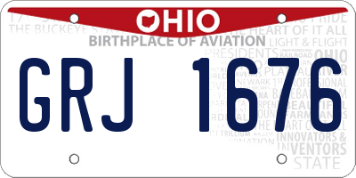 OH license plate GRJ1676