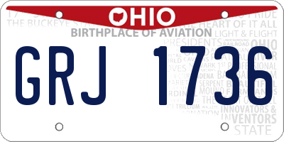 OH license plate GRJ1736