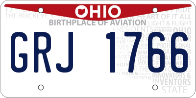 OH license plate GRJ1766