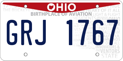 OH license plate GRJ1767