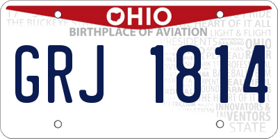 OH license plate GRJ1814