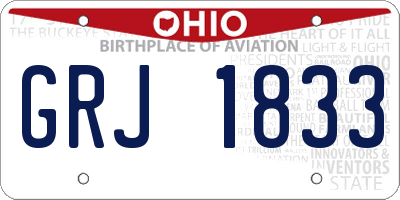 OH license plate GRJ1833