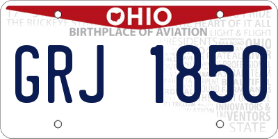 OH license plate GRJ1850
