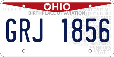 OH license plate GRJ1856