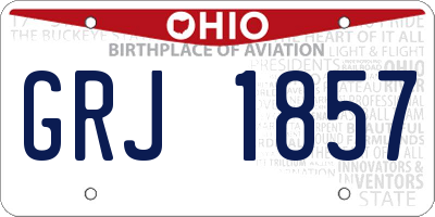 OH license plate GRJ1857