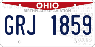 OH license plate GRJ1859