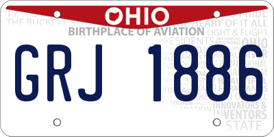 OH license plate GRJ1886