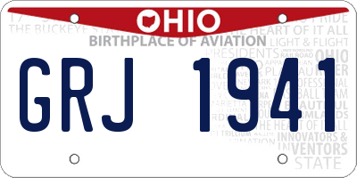 OH license plate GRJ1941