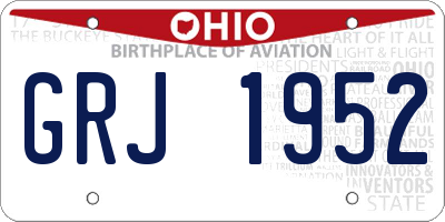 OH license plate GRJ1952