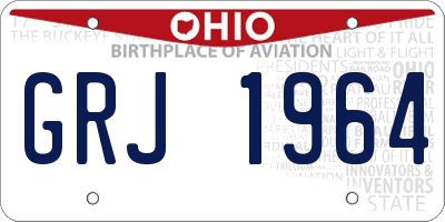 OH license plate GRJ1964