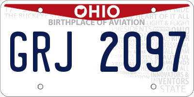 OH license plate GRJ2097