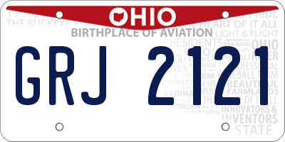 OH license plate GRJ2121