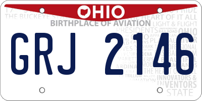 OH license plate GRJ2146