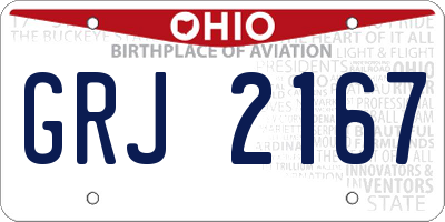OH license plate GRJ2167