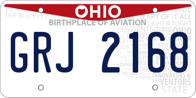 OH license plate GRJ2168