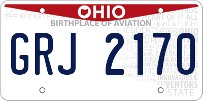 OH license plate GRJ2170
