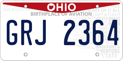 OH license plate GRJ2364