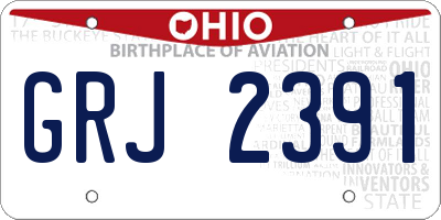 OH license plate GRJ2391