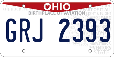 OH license plate GRJ2393