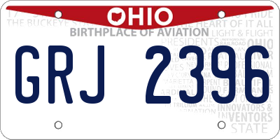 OH license plate GRJ2396