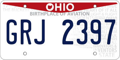 OH license plate GRJ2397