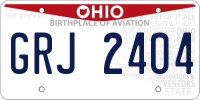 OH license plate GRJ2404