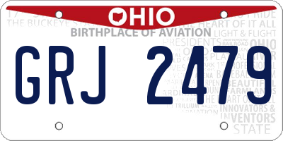 OH license plate GRJ2479