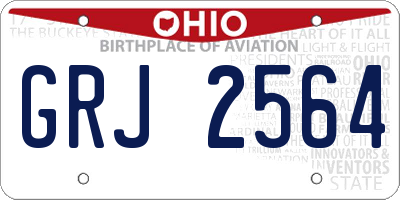 OH license plate GRJ2564