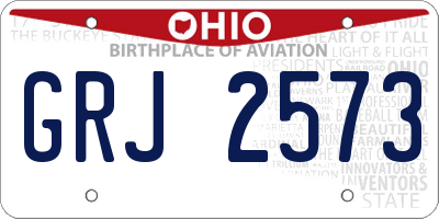 OH license plate GRJ2573