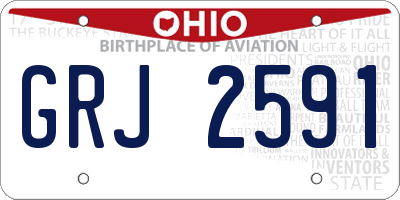 OH license plate GRJ2591