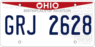 OH license plate GRJ2628