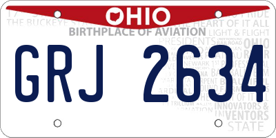 OH license plate GRJ2634