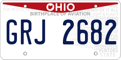OH license plate GRJ2682
