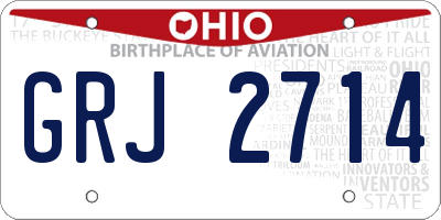 OH license plate GRJ2714