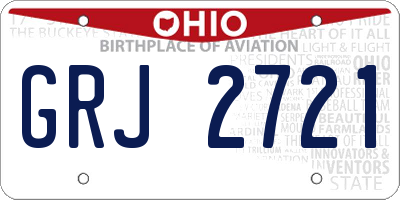 OH license plate GRJ2721