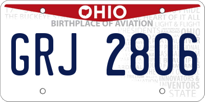 OH license plate GRJ2806