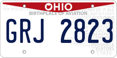 OH license plate GRJ2823