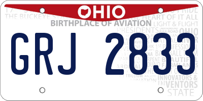 OH license plate GRJ2833