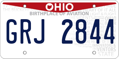 OH license plate GRJ2844