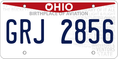 OH license plate GRJ2856