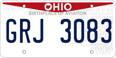 OH license plate GRJ3083