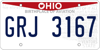OH license plate GRJ3167