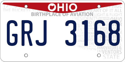 OH license plate GRJ3168