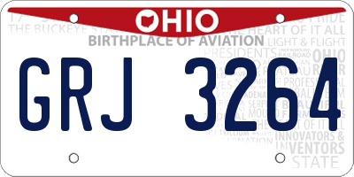 OH license plate GRJ3264