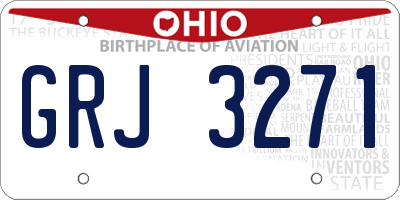 OH license plate GRJ3271