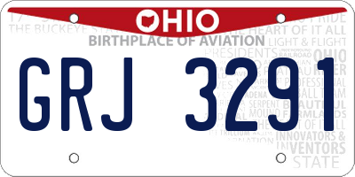 OH license plate GRJ3291