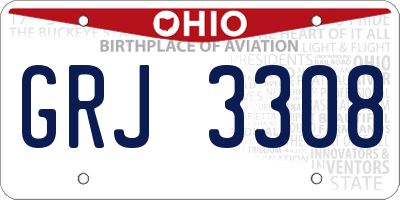 OH license plate GRJ3308